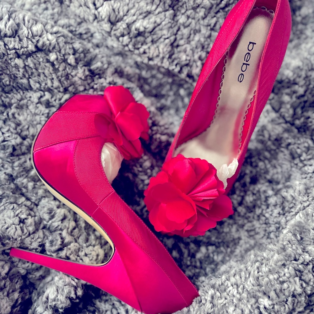 Bebe hot pink stiletto heels